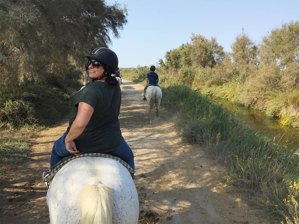 Riding horses in the Camargue