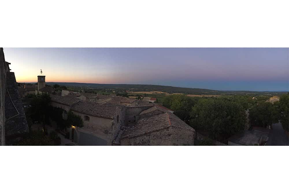 A panorama from the rooftop of Chateau St. Maximin