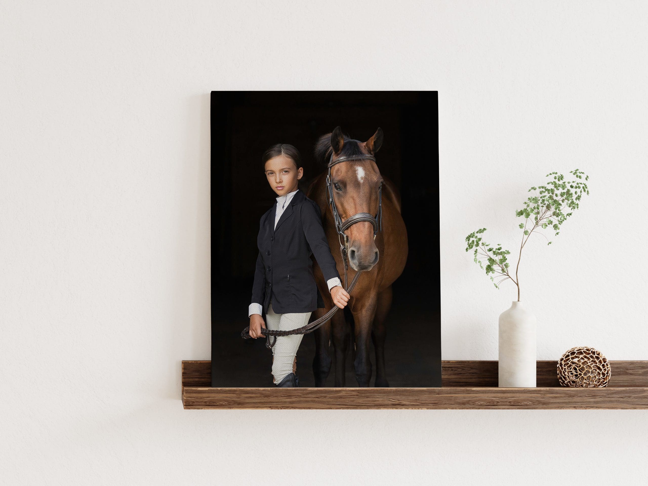 canvas for BBG Happy cute dog standing on a wine barrel in a cellar