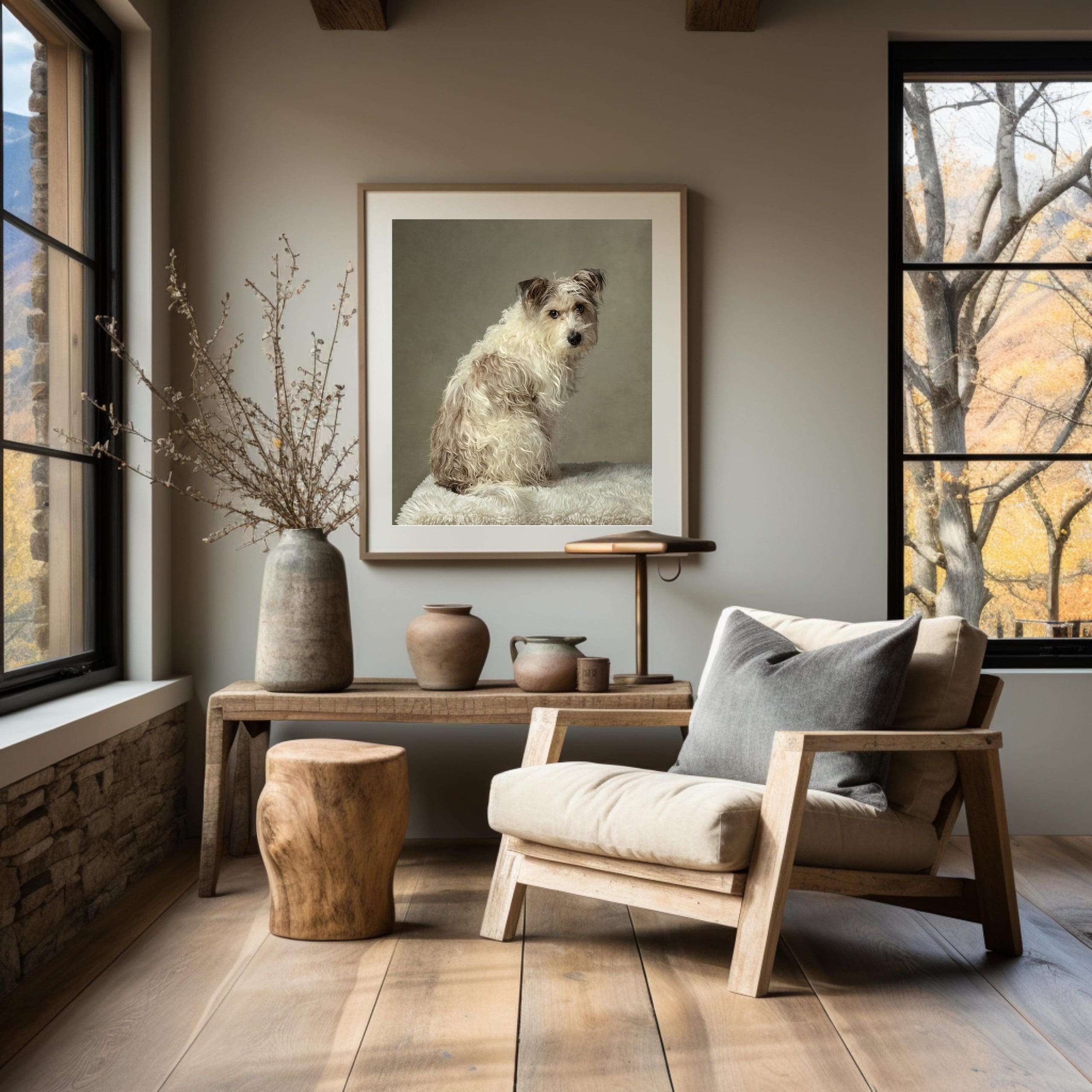 lucca portrait niagara photographer wall art portrait of dog in living room
